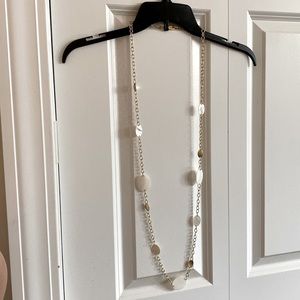 Ralph Lauren sea shell gold tone long necklace gently used